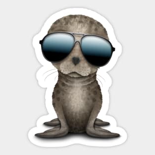 Cute Baby Seal Wearing Sunglasses Sticker